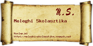 Meleghi Skolasztika névjegykártya